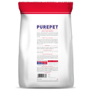 Purepet Meat and Rice Adult Dog Dry Food 10 Kgs