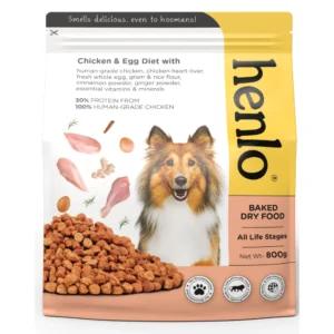 Henlo Chicken and Egg Baked Dry Food for Adult Dogs & Puppies 2.8 Kgs