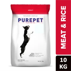 Purepet Meat and Rice Adult Dog Dry Food 10 Kgs